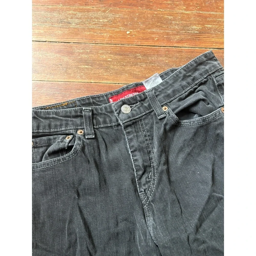 Vintage Levis 519 Cutoff Denim Shorts Women's Black Red Tab Distressed 9 JR M